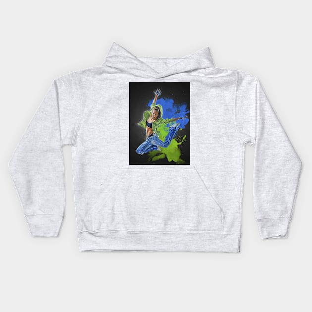 Woman Dancing Dancer Kids Hoodie by ReneeShitd